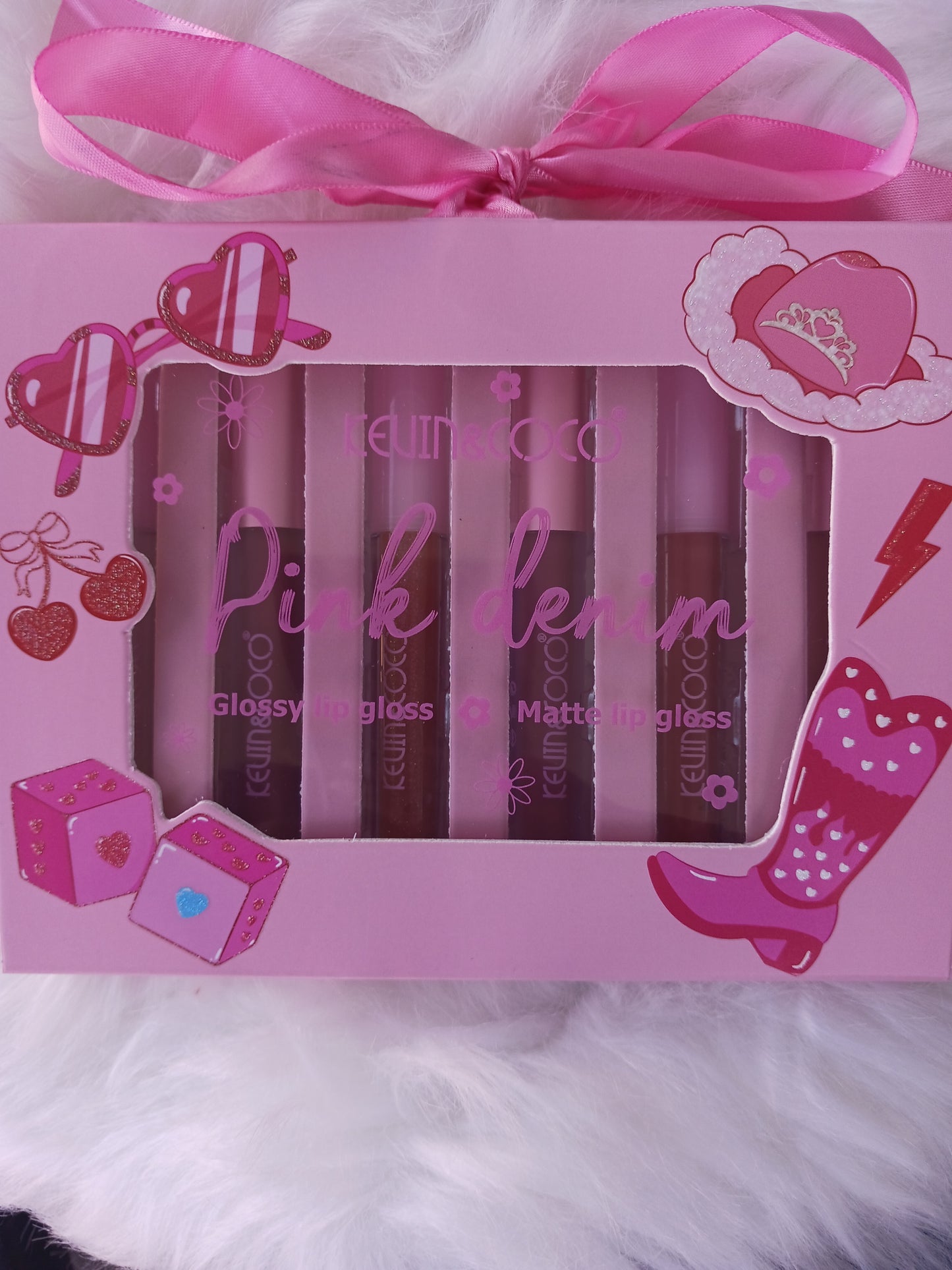 Pink Denim lip Gloss Set