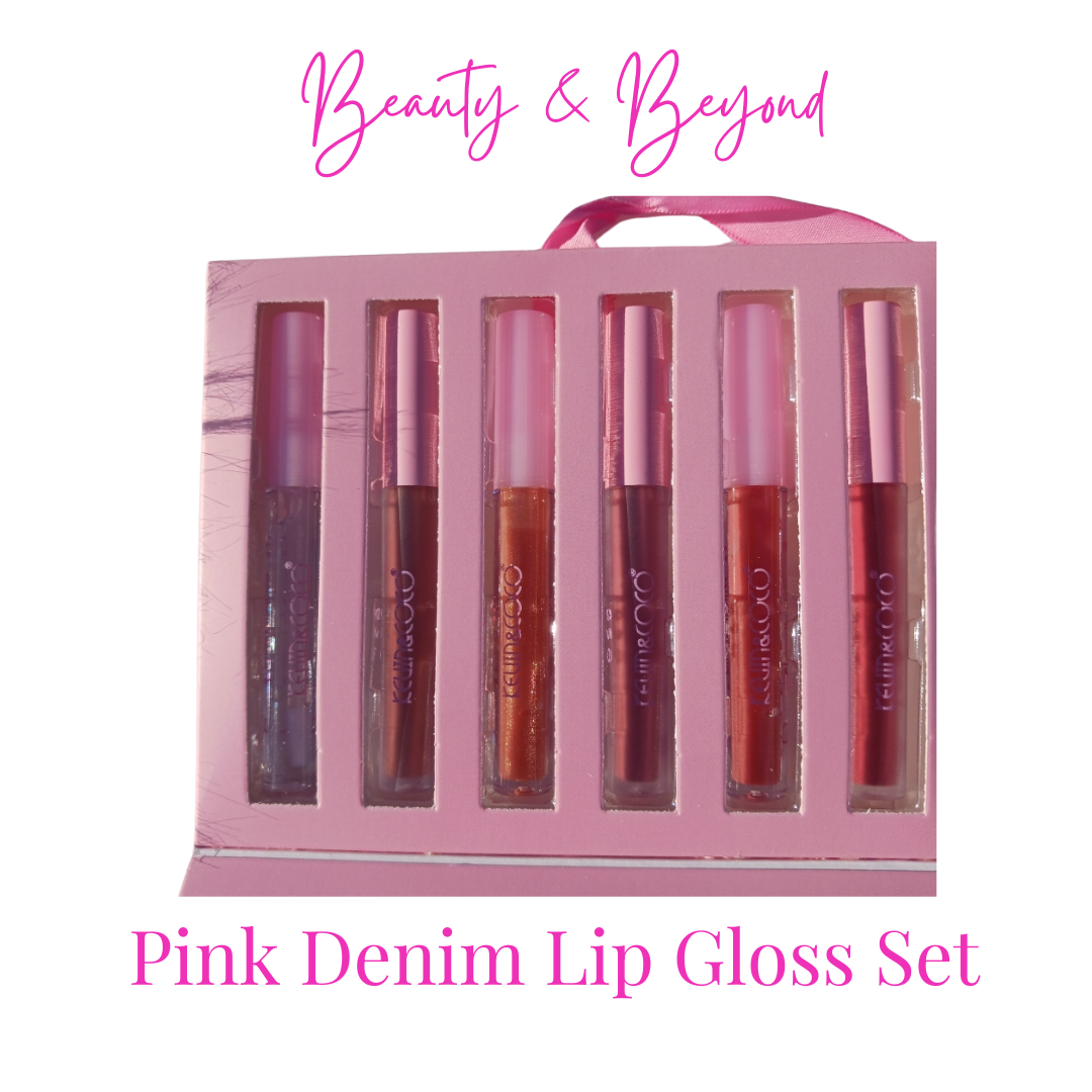 Pink Denim lip Gloss Set