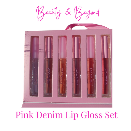 Pink Denim lip Gloss Set